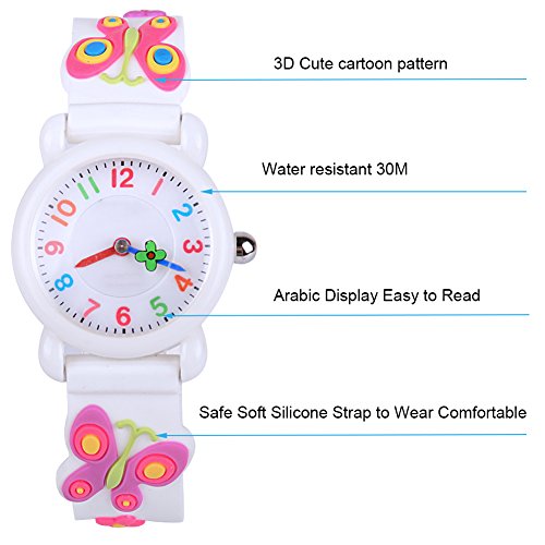 Image of Kids Watches for Boys Girls, 3D Cartoon Wrist Watch for Child Ages 3-8 | Cute Soft Silicone Watchband, Analog Dial, Daily Waterproof Durable, Birthday Christmas Ideal Gift for Little Child