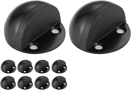 JQK DSB3-BK-P10 - Tope de puerta de piso, para snowboard, almacenamiento de acero inoxidable, amortiguador de sonido, parachoques de pared, estante