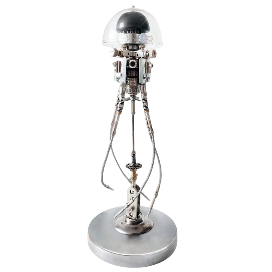 3D metalowy, mechaniczny, steampunk, model meduzy, zestaw ze światłami LED, metalowy montaż, puzzle meduzy, kreatywna ekspozycja na biurko, prezent kolekcjonerski dla dorosłych i nastolatków
