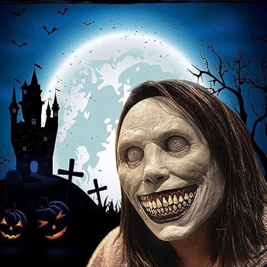 Máscara De Demonio Sonriente De Látex Para Halloween – Horror Realista, Transpirable Y Ajustable Para Hombres Y Mujeres (fiestas, Carnaval Y Cosplay)