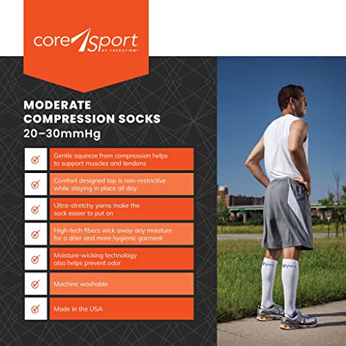 CoreSport Athletic Performance Compression Socks - 20-30mmHg Moderate Compression4
