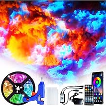 Cloud LED Lights for Bedroom, Clouds for Ceiling Fluffy LED Lights, Ceiling Clouds with Lights, 3D Cotton Lightning Cloud Atmosphere Lights, for Gaming Room Party Club Bar,10m2