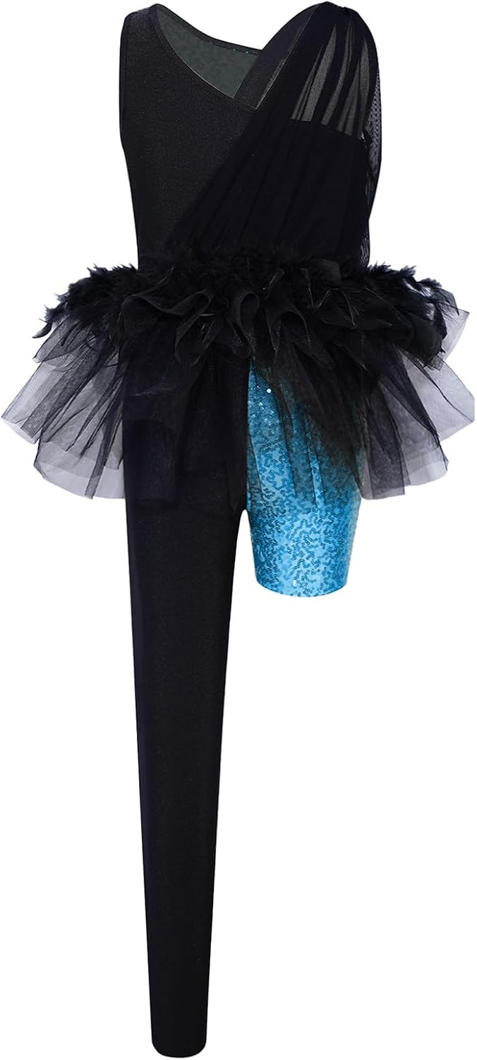 Kids Hip Hop Dance Jumpsuit Ballroom Dancewear Gymnastics Leotard for Stage Performance Unitards