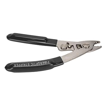 Ubersweet Fiber Optic Tools, High Security Portable Fiber Stripper Stainless Steel for Home for Installers (Black)