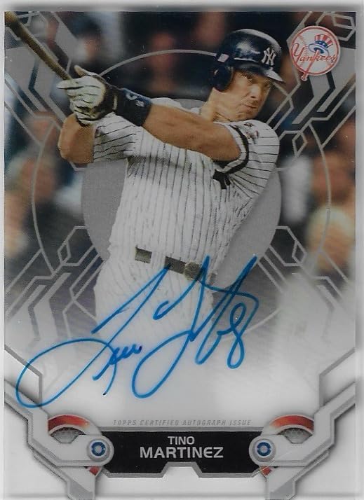 Tino Martinez Autograph HiTek Auto Collectible Baseball Card - 2019 Bowman High Tek Collectible Baseball Card #HTA-TM (Yankees)