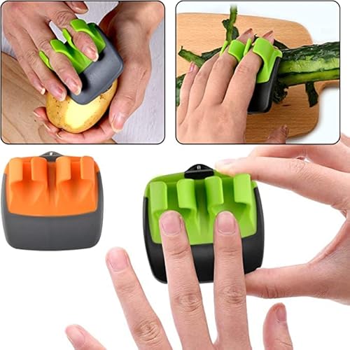 Finger Peeler,Vegetable Peeler, Palm Fruit Peeler, Finger Potato Peeler With Comfortable Rubber Finger Grip For Kitchen, Pumpkin, Carrot, Cucumber, Potato #TOP7