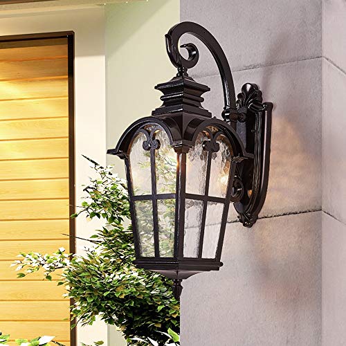 Applique murale étanche E27 Edison lanterne rétro éclairage extérieur pour villa - 4