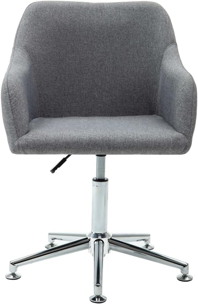 Swivel Dining Chair,Minimalist Chair,Living Room Chairs,Lounge Chairs,Coffee Shop Chairs,Reading Chairs,Accent Chair, for Kitchen,Living Room,Dining Room,Waiting room,Light Gray Fabric