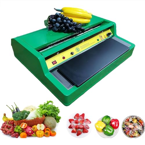 Erxewim Commercial Film Dispenser, Countertop Wrapping Machine with Indicator Light, All-Inclusive Structure Design and Replaceable Slide Cutter, for Store Food