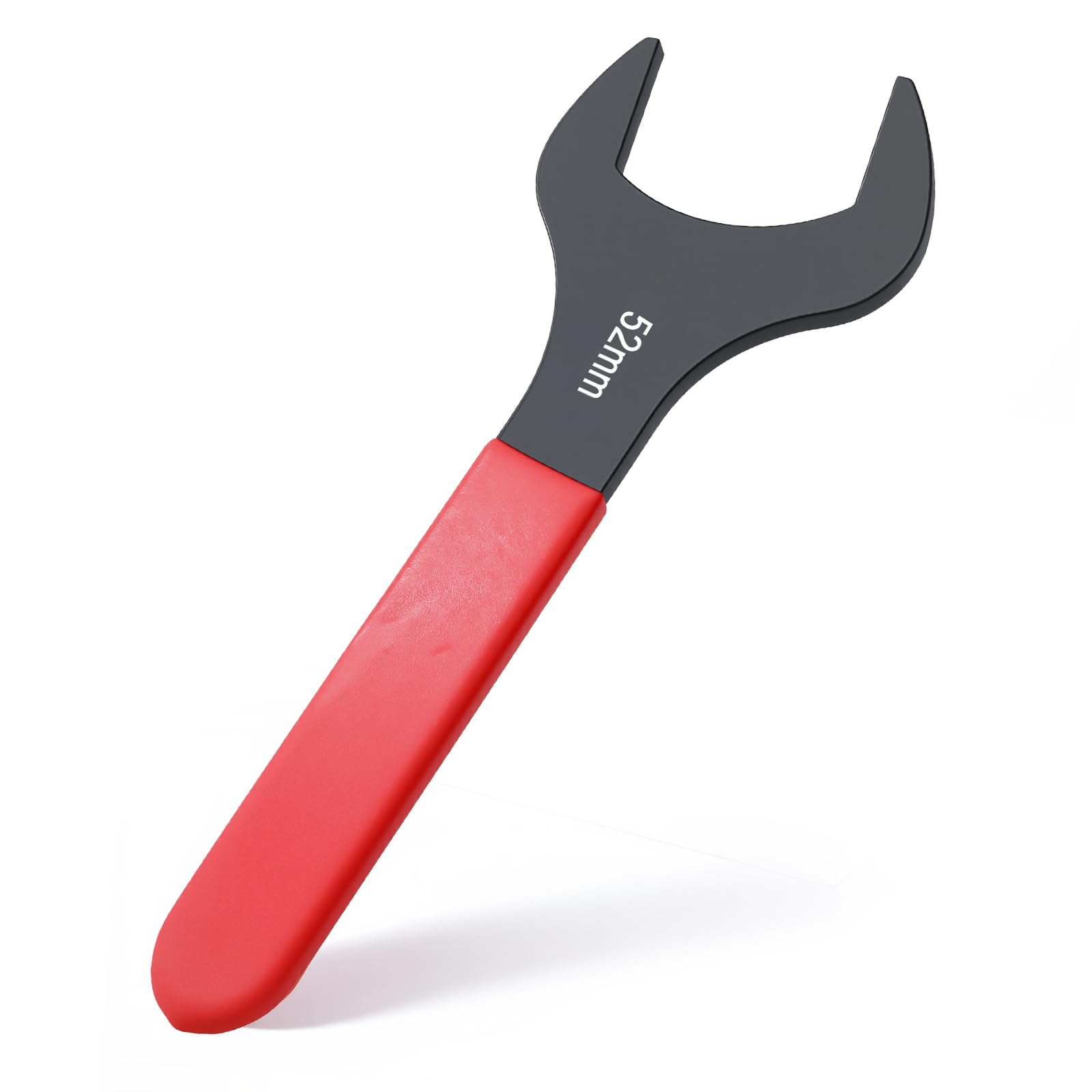 TIBOO DAY Single Open End Wrench 52mm Metric Open-Ended Wrenches Thin Carbon Steel U-Shaped Spanner Blackening Wrench & Red Handle for Automotive Repair