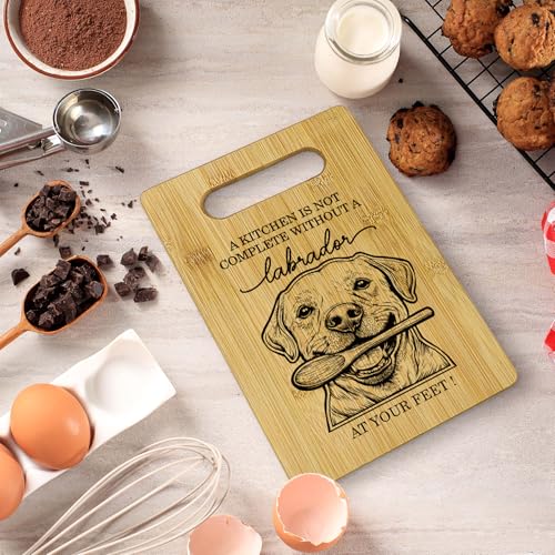 Tablas de Cortar para Cocina con Diseño de Labrador Retriever, Tabla de Bambú Decorativa, Ideal como Regalo miniatura 2