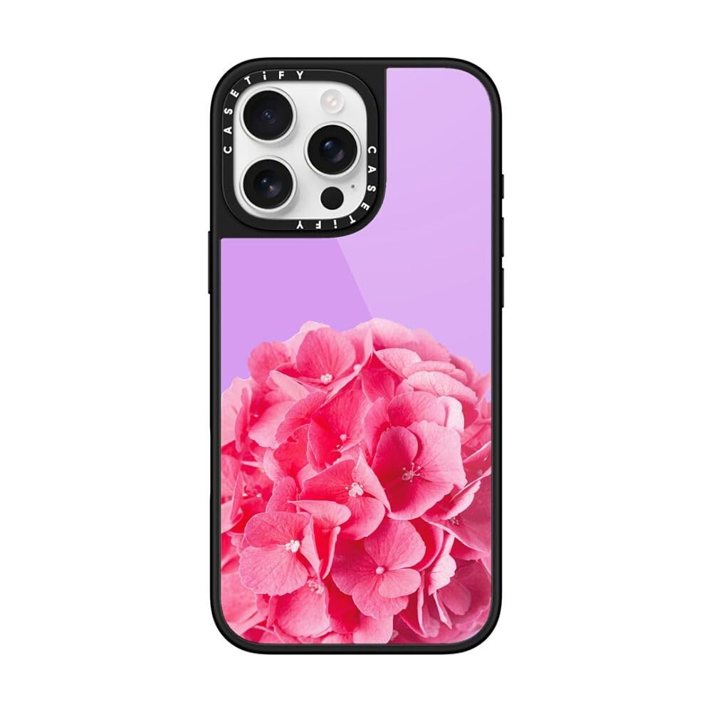 Coque iPhone 16 Pro Max CASETiFY Glaze Hortensia Noir Magsafe - 6