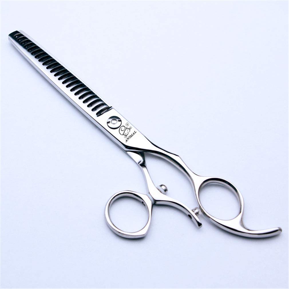 Dog Grooming Forbici, Professional 7.0 Pollici Assottigliamento Cesoie Dell'animale Domestico dell'Acciaio Inossidabile Forbici dei Capelli,V Tooth Shears
