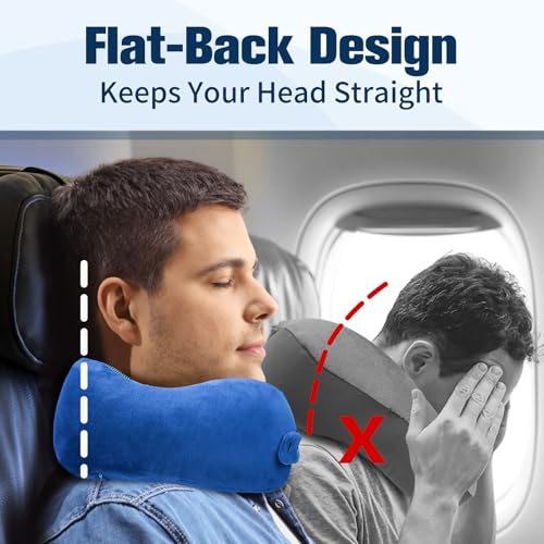 Image of Cirorld Neck Pillow for Traveling, Travel Pillows for Airplanes,100% Pure Memory Foam Travel Neck Pillow, Adjustable Flight Pillow, Portable Plane Accessories with Eye Mask, Earplugs, Carry Bag