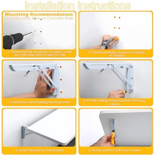 Bureau pliable mural idéal pour le bureau à domicile