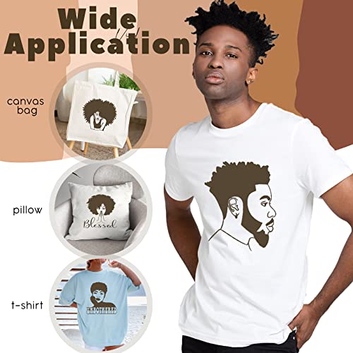 Image of Tintnut Light Brown Heat Transfer Vinyl - 10 inches x 6ft Nude HTV Bundle Brown Iron on Vinyl for T-Shirts DIY