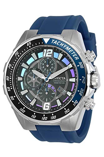 Invicta Men 's ' Aviator ' Quartz�X�e�����X�X�`�[��and Silicone Casual Watch , Color : Blue ( Model : 24577?)