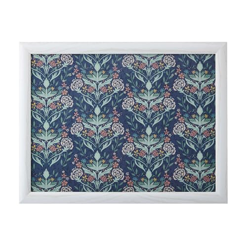 Creative Tops Floral Print Lap Tablett mit Kissen Sitzsack gepolstert tragbarer Lap Desk Schreibtisch Laptop Tablett 44cm x 34cm x 6cm