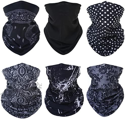 wonderCat LONDON 6 PCS Unisex Neck Warmer, Tube Seamless Multifunctional Balaclavas, Face Cover, Face mask, Cycling mask, Ski Mask, Face Snoods Headwear, Cycling Daily Wear