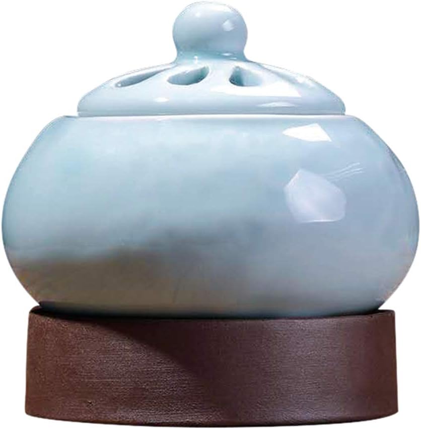Incense Burner - Timing Temperature Control Electronic Ceramic Aromatherapy Furnace - Agarwood Furnace Essential Oil Electronic Aromatherapy Lamp