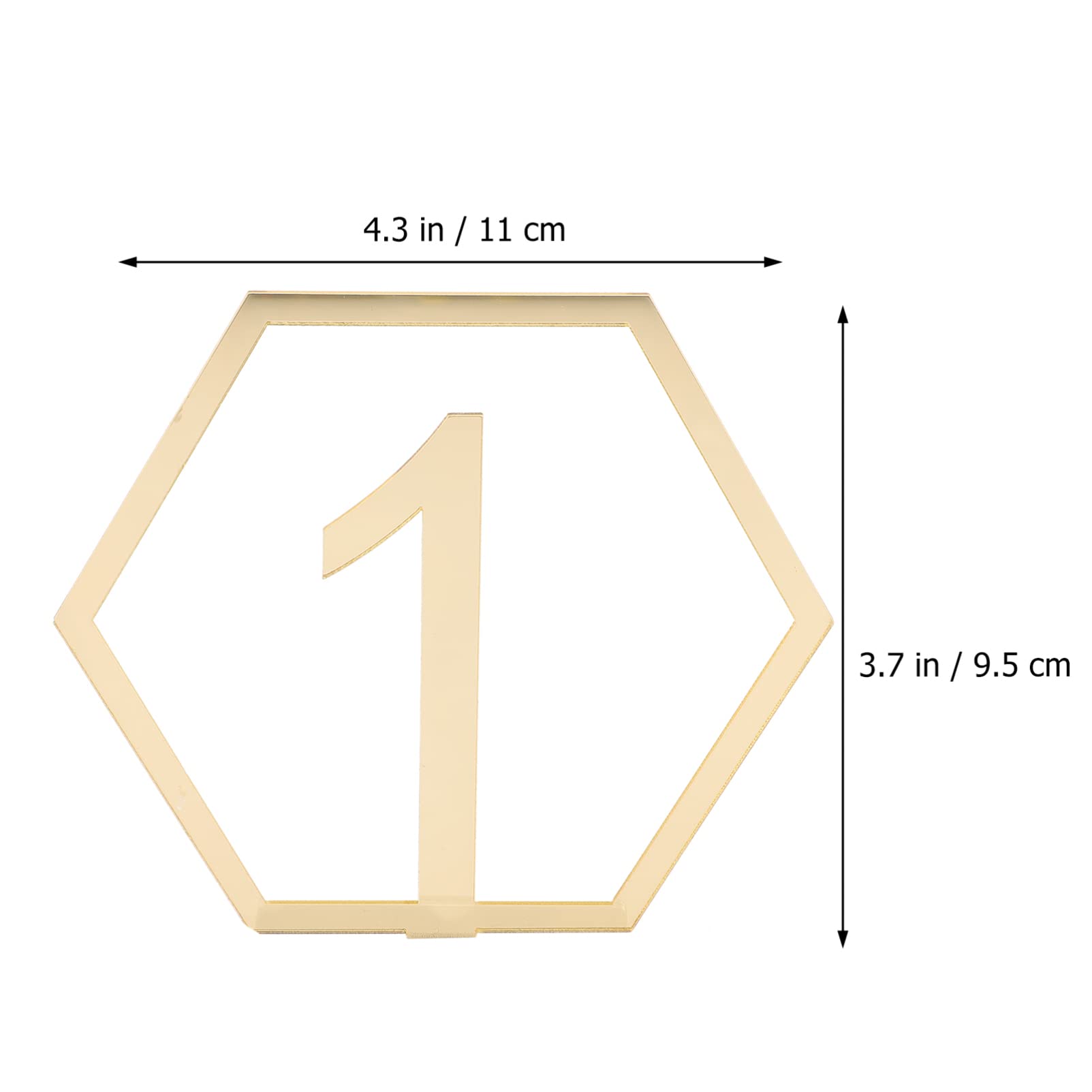 Tischnummern Goldene Stück 1-20, 20 Acryl für Hochzeit