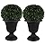 Pure Garden Outdoor Planter 2-Pack - 16x18-Inch Urn Planters - Plastic Plant Pots for Indoor, Outdoor, or Front Porch Decor - Flower Pots (Black)