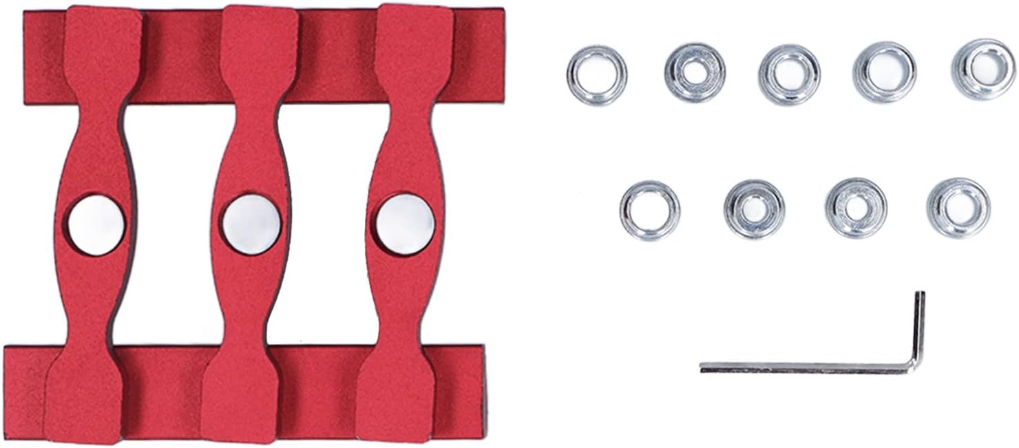 Self Centering Doweling Jig Woodworking Drill Guide Kit 11Pcs 6/8 / 10mm Hollow Nuts - Durable Aluminum Alloy with 90° Positioning for Precise Wood Joinery and DIY Woodworkers