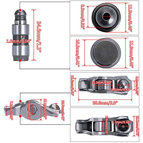PQY Rocker Arm and Lifter Kit Compatible with Dodge Ram 1500 Challenger Charger Journey Avenger 5184296AH 5184332AA
