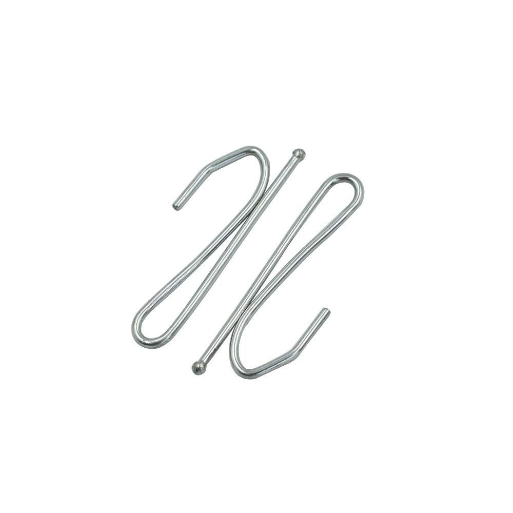 Yoohey 100pcs Curtain Hooks Metal Single Prongs Pinch Pleat Drapery Hook for Drapes