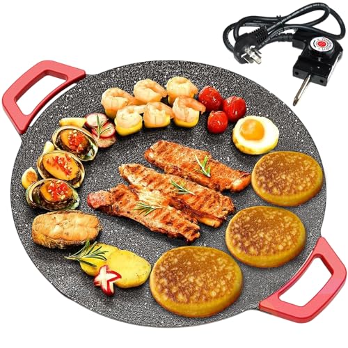 Indoor Smokeless Electric Griddle, 2026 Upgraded 1500w