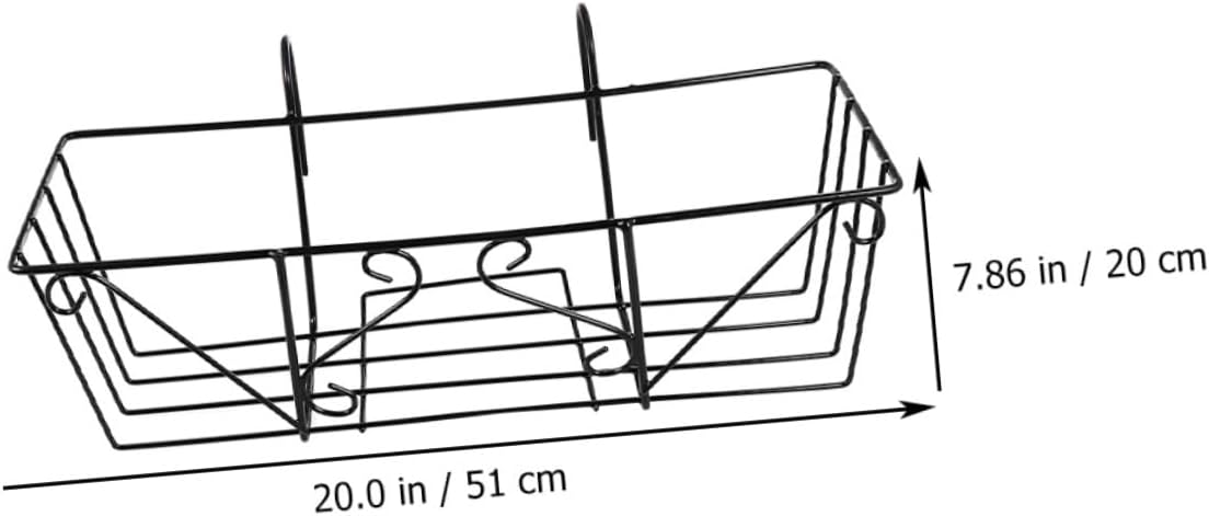 2pcs Railing Plant Rack Sturdy Hanging Flowerpot Holder for Balcony Courtyard Decorative Planter Bracket Design