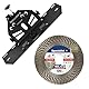 Specialist+ Fliesenschneider-Set für Winkelschleifer - Slider 45 Grad Manueller Tile Cutter Werkzeug und Diamant Trennscheibe 125mm, Extra Dünne Diamantscheibe für Fliesen, Keramik, Marmor