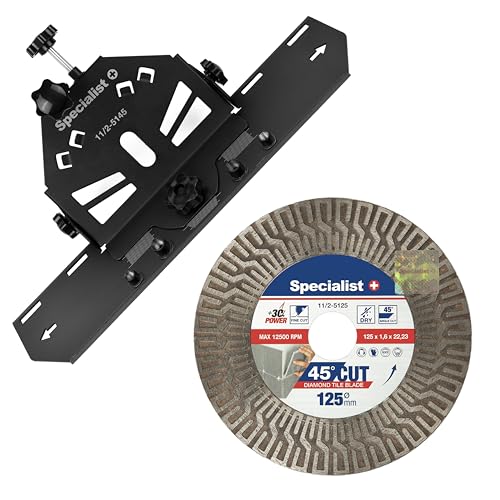 Specialist+ Kit de découpe de carreaux pour meuleuse d'angle - Co...