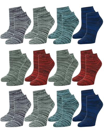 Image of Gelante 12-Pair Women's Ankle Socks, Colorful Comfortable Lightweight Breathable Athletic