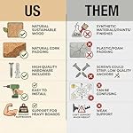 Ho Stevie! Surfboard Wall Mounts - Real Wood Racks + Cork Padding - Display Any Surf Board - Easy Installation - Image 5