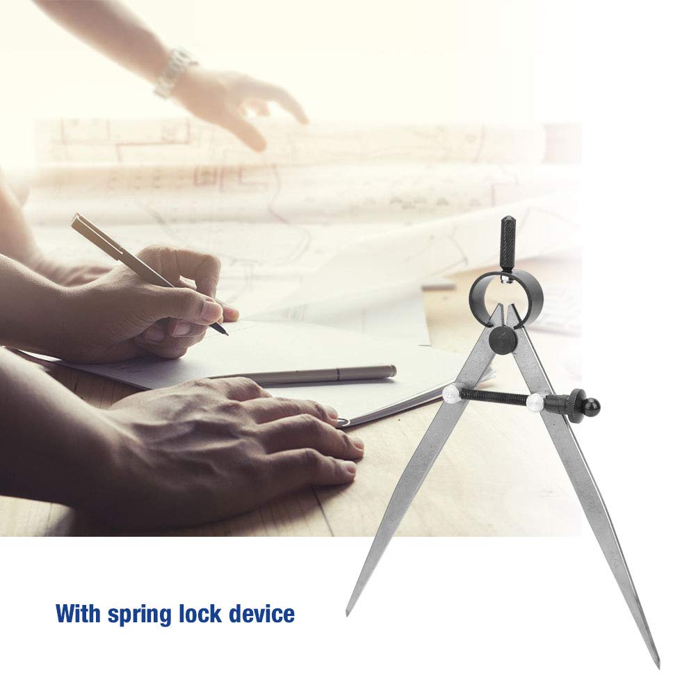 ANKROYU Leather Craft Compass, Wing Divider Spring Divider Caliper Adjustable Divider Leather Compass with Quenched Leg for Drawing Arcs and Circles(150mm)