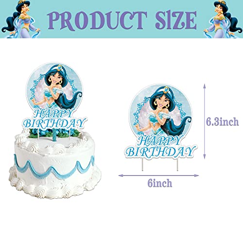 49Pcs Princess Jasmine Party Cake Decorations, Princess Jasmine Birthday Cupcake Toppers, Princess Decorations For Birthday Party #TOP2