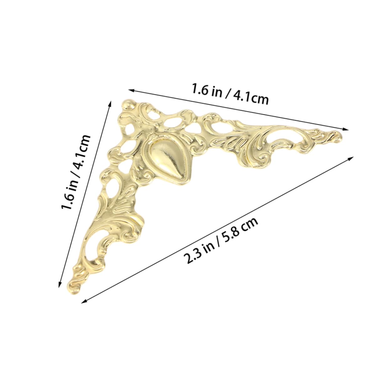 ARTIBETTER 50pcs Yellow Flower Sticker Corners for Books Metal Book Corner Covers Decorative Box Edge Protectors