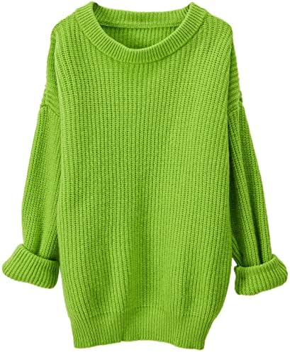 LUIZA VERA Women's 100% Merino Wool Fall Winter Warm Soft Knitted Pullover Oversized Sweater Mustard