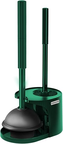 Juego de émbolo y cepillo de inodoro 2 en 1, émbolo de mango extendido, juego de émbolo de cepillo de inodoro, herramientas de limpieza de baño,