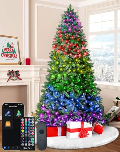 40% off - Smart Artificial Christmas Tree App Control - 6FT Prelit Xmas Tree DIY Color, Music Sync, Timer, 920...