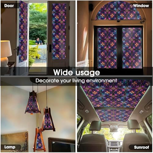 Vinilo decorativo ventana 15.7 x 118 pulgadas morado miniatura 4