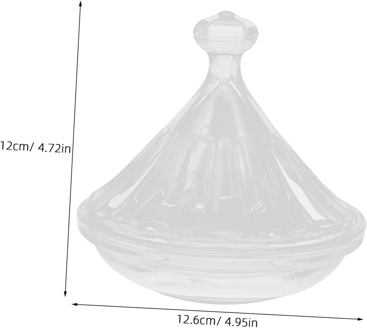 Glass Candy Dish with Lid for Tea Jewelry Storage, Classic Style Bowl