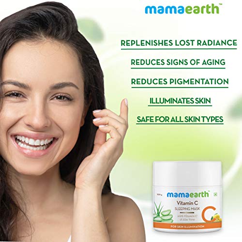 Mamaearth Vitamin C Sleeping Mask, Night Cream For Women, for Skin Illumination - 100 g - Image 3