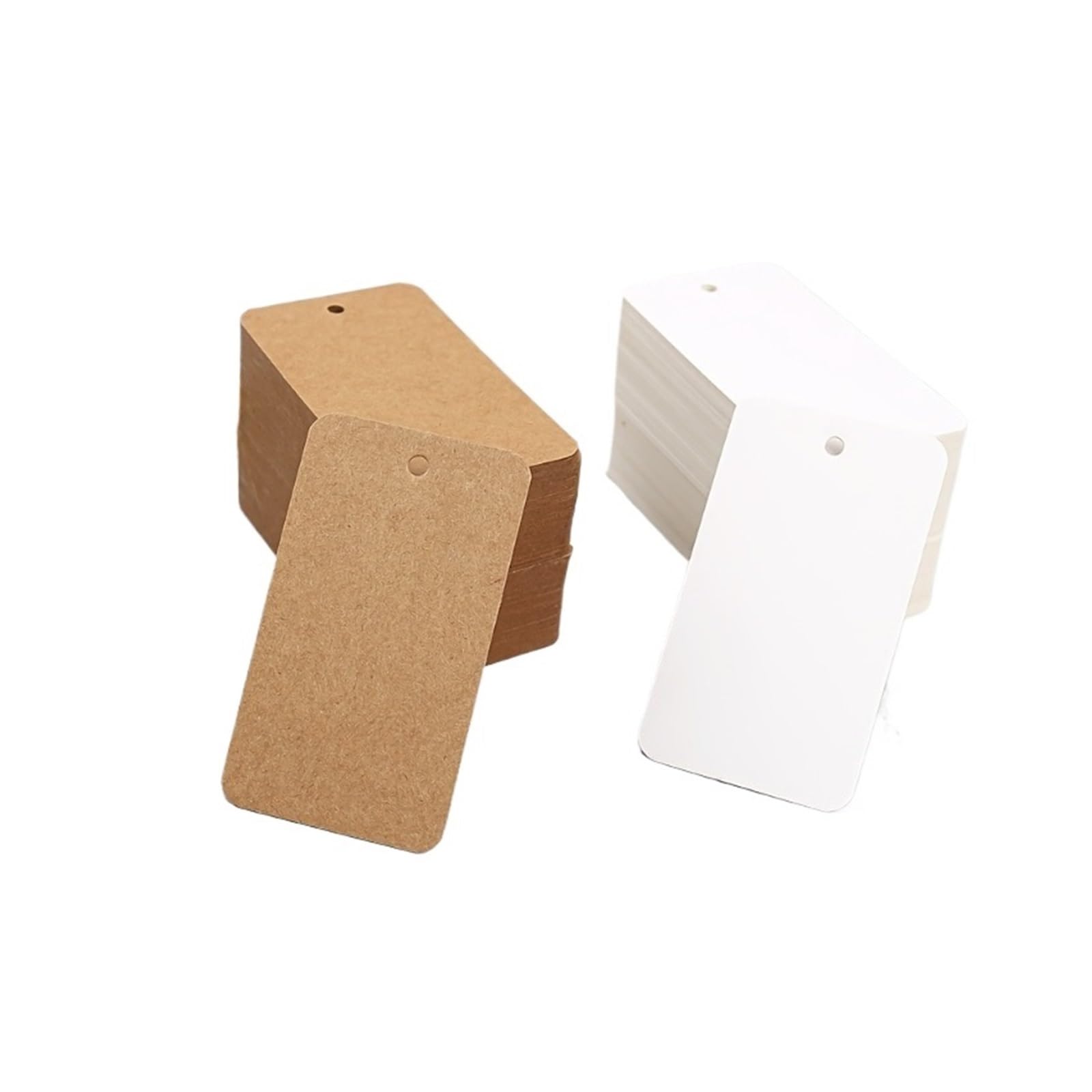 rice Tags with String 200Pcs Paper Tag Kraft White Packaging Label With Rope DIY Wedding Party Gift Decorating Cookie For Cupcake Stand(Brown)