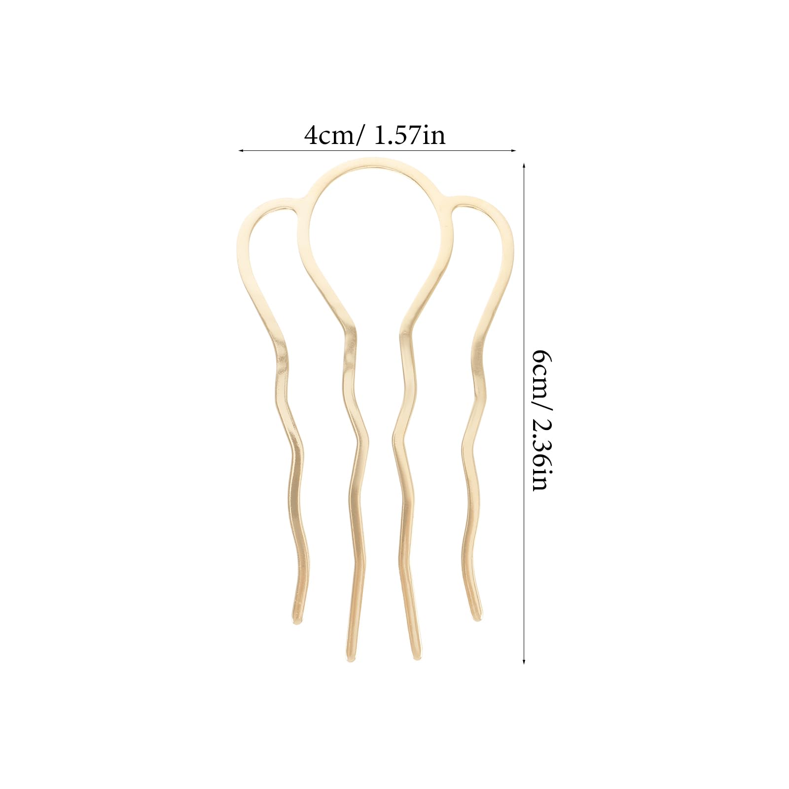 Pettine per capelli vintage in metallo vuoto adatto per accessori per capelli nuziali fai da te 5,6 cm