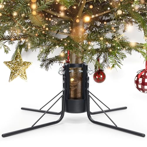 DEROFIT Real Christmas Tree Stand, Heavy Duty Detachable Christmas Tree Stand Tree Holder for Live...