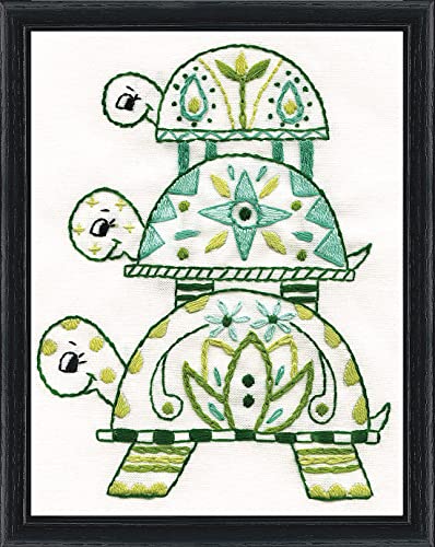 Design Works Crafts Turtle Pile-up Counted Cross Stitch Kit, White, by The Yard
