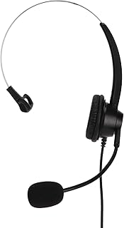 ASHATA Landline Telephone Headset with Noise Cancelling Microphone, RJ9 Phone Headset Work for Call Center Customer Service Online Course Office Desk Phones