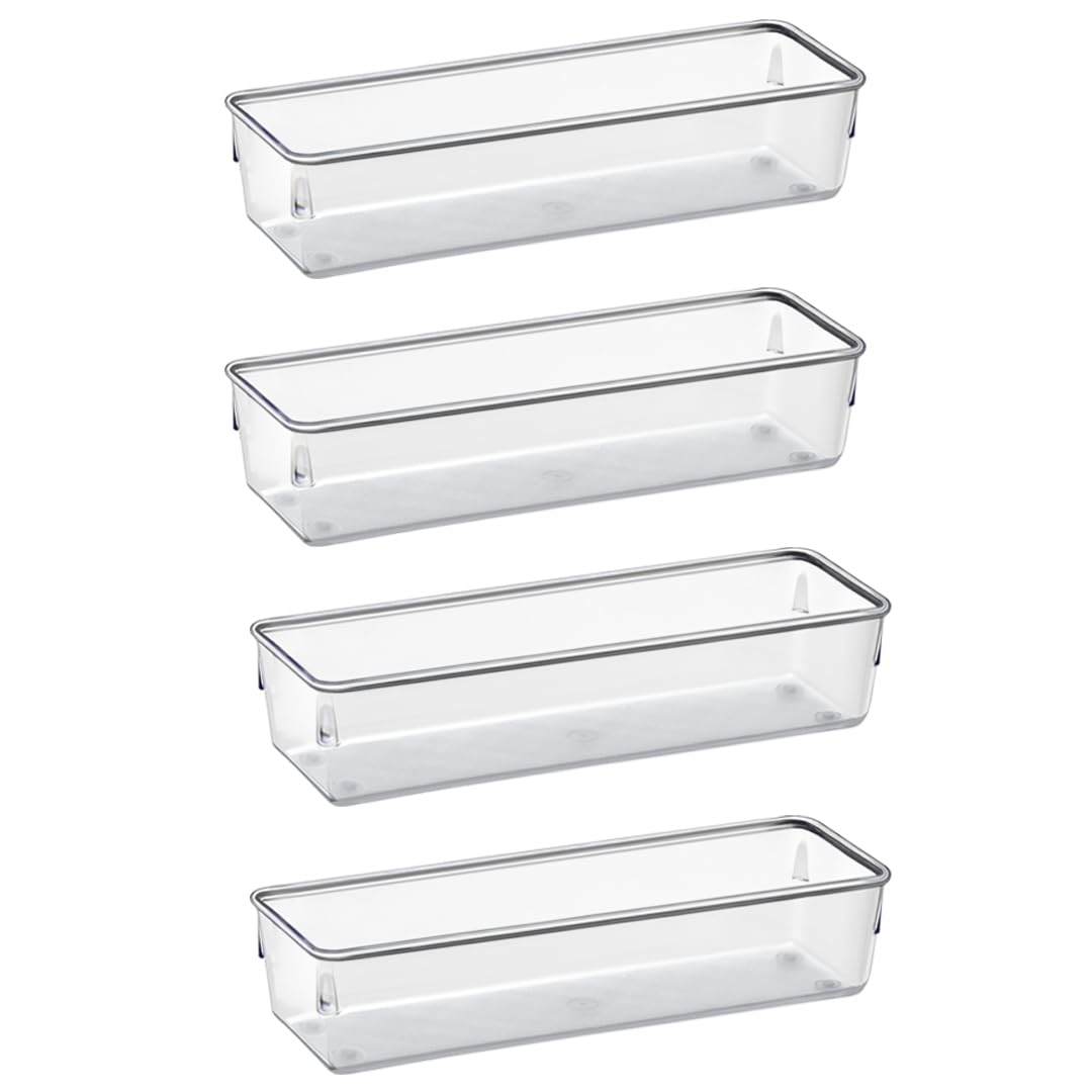 Acrimet Organizador Modular de Gavetas Transparente — Kit com 4 Potes